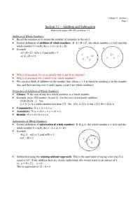 Addition and Subtraction of Whole Numbers: Definition and Properties