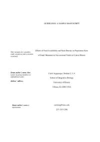 Effects of Food Availability and Stem Density on Population Sizes | IB 203