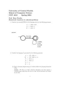 Homework Solutions for COT 4210, University of Central Florida, Spring 2004