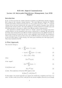 Interference Management in Digital Communication: Low SNR Regime