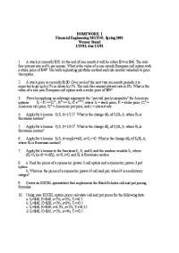 Homework #1 for Financial Engineering | MGT 545