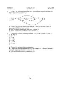 Problem Set 2 for COT 4210 - Spring 2009 - Prof. David Workman