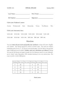 Final Exam - Second Year Medicine - Spring 2002 | MED 200