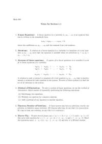 Linear Equations, Solutions, Systems of Linear Equations | MATH 300