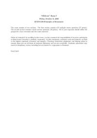 Principles of Economics Midterm Exam: A Comprehensive Review of Key Concepts - Prof. Bonni
