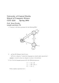 COT 4210 Computer Science Q&A, UCF, Spring 2004