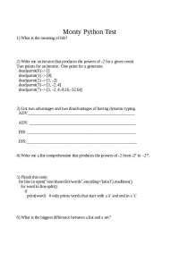 Python Programming Exercises and Questions - Prof. Randy R. Appleton