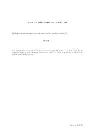 Practice Assignment - Introduction to Linear Algebra | MATH 315 - Docsity