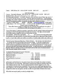 Calculus for Business - Syllabus for MTH 203 sec 105 - Prof. David D. Hyeon