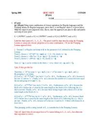 Quiz 3 Key for COT4210: Spring 2009 - Prof. David Workman