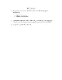 Quiz 3 Solutions | Analysis of Algorithms | CSCI 570 - Docsity