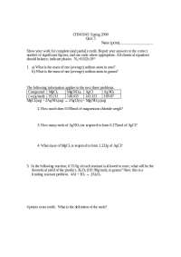 Quiz 5 for CHM 1045 Spring 2009