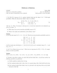 Solutions Midterm Exam 2 - Random Processes | ECE 534 | Exams ...