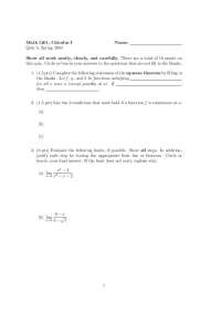 6 Questions on Calculus I - Quiz 3 | MATH 1261