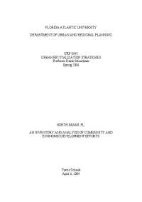 Community and Economic Development in North Miami: Challenges and Programs