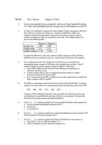 Statistics Review: Probability, Means, and Confidence Intervals - Prof. Janice L. Case
