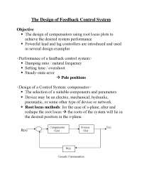 Notes on The Design of Feedback Linear Control Systems | EEL 3657 - Docsity