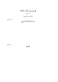Practice Quiz 3 Problems - Calculus I | MATH 251