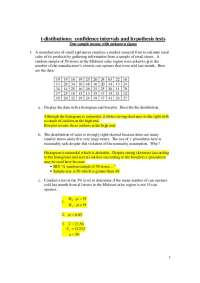 Notes on Confidence Intervals and Hypothesis tests | STA 2023