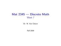 Discrete Math: Week 7 - Algorithm Complexity, Integers, Division, Primes & GCDs - Prof. Na