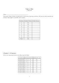 Examination 1 - Discrete Mathematics | MAT 340