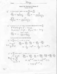 11 Questions Solved on Calculus III Exam | MATH 251 - Docsity