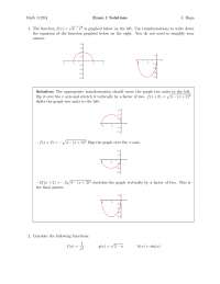 Practice Exam 1 Solutions - Calculus IA | MATH 1125 - Docsity