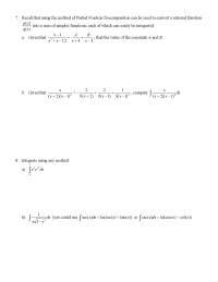 Sample Questions for Exam 1 - Calculus II | MATH 1411 - Docsity