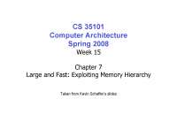 Lecture Slides on Memory Technology - Computer Architecture | CS 35101 ...