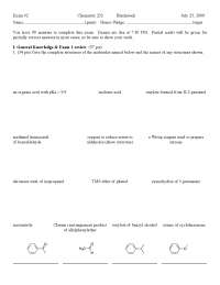 Exam 2 Questions - Elementary Organic Chemistry II | CH 232 - Docsity