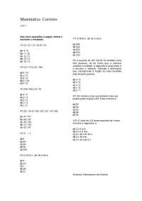 Exercícios de Matemática: Aula 9