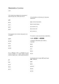 Exercícios de Matemática: Aula 1