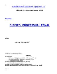 Resumo Direito de Processo Penal