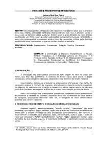 Direito Processual Civil I - Processo e Pressupostos Processuais