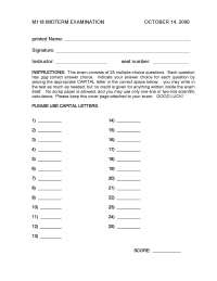 Midterm Examination - Finite Mathematics | MATH - Docsity