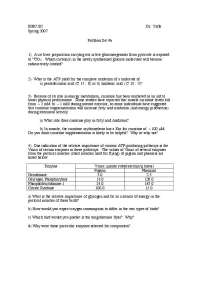 Problem Set of 4 Problems - Metabolic Biochemistry | BIBC 102