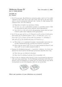 Solved Midterm Exam - Geometry and Topology. | MATHS 441