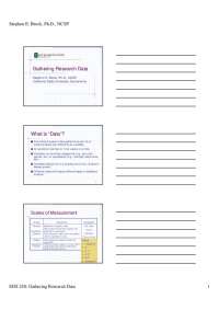 Scales of Measurement and Data Collection in Educational Research