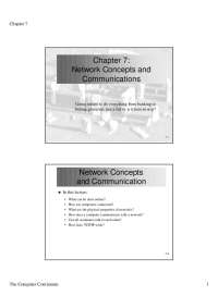 Network Concepts and Communications - Lecture Slides | CS A101