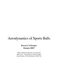Aerodynamics of Sports Balls - Lecture Slides | MEAM 211