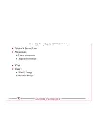 Work, Energy, and Power - Mechanics : Dynamics | MEAM 211