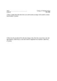 Hydrogeology - Unsolved Questions for Exam 2 | GEOL 127