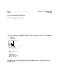 Exam 1 with 14 Questions for Hydrogeology | GEOL 127