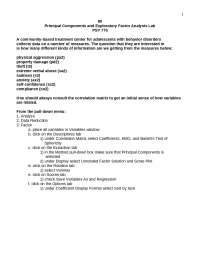 Principal Components and Exploratory Factor Analysis Lab | PSY 775 ...