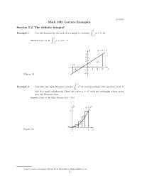 The Definite Integral - Calculus - Study Questions | MATH 10B - Docsity