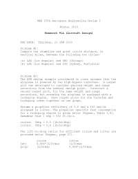 Aircraft Design: Homework 1A on Aerospace Engineering Design I | MAE ...