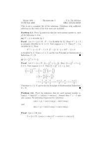 Mathematical Reasoning - Homework 5 Practice Problems | MATH 109 - Docsity