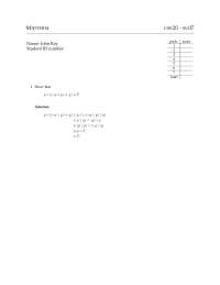 7 Solved Problems on Discrete Mathematics - Midterm Exam | CSE 20 - Docsity