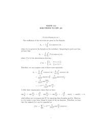 Assignment 7 Solutions - Introduction Partial Differential Equations ...