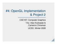 OpenGL Implementation and Project | SOCC 167 - Docsity